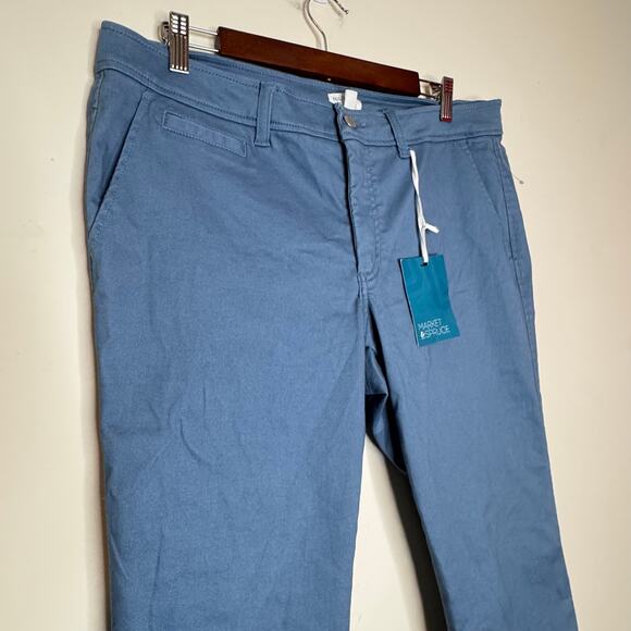 41 Hawthorn Women’s Slant Pocket Pants Blue Cotton Blend Mid Rise NWT Size 16 - Picture 3 of 8